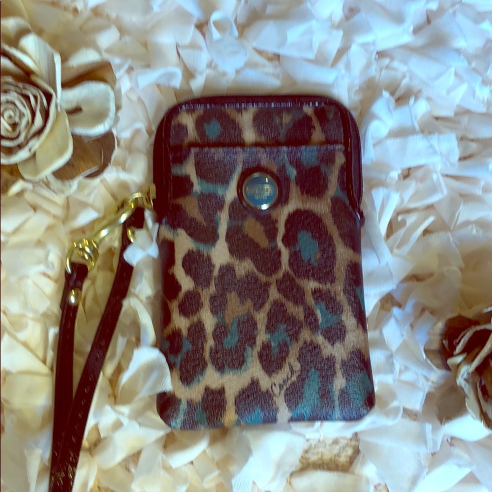 Coach cell phone holder